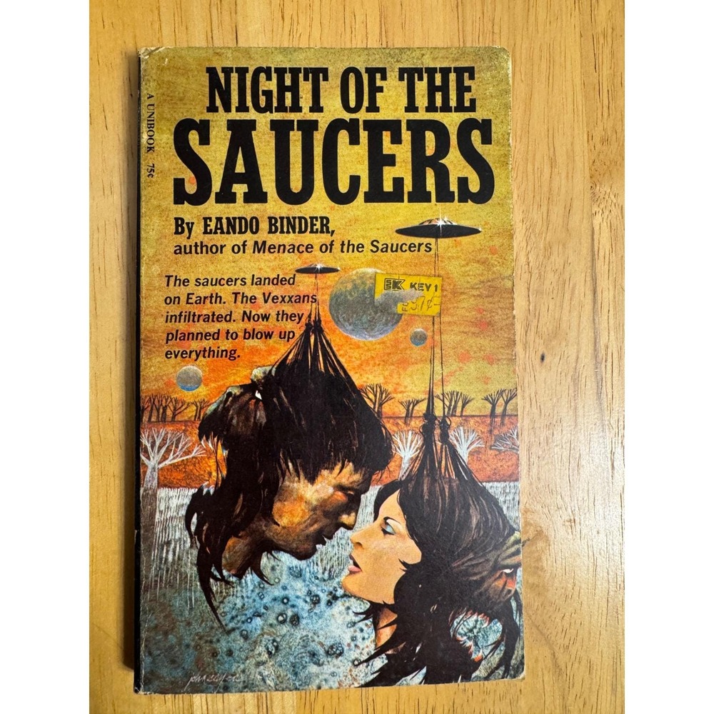 Night of the Saucers Eando Binder Unibook 755 Vintage Sci Fi‎ Paperback Book